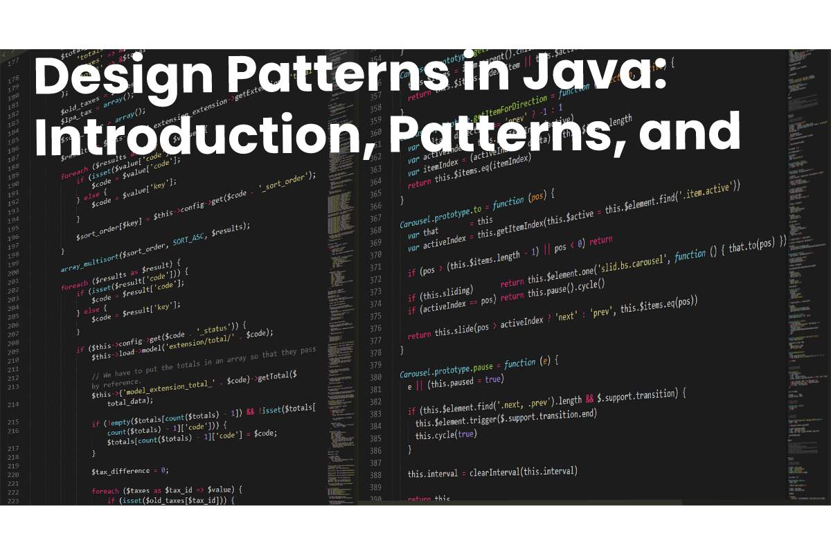 Design Patterns In Java: Introduction, Patterns, And Templates